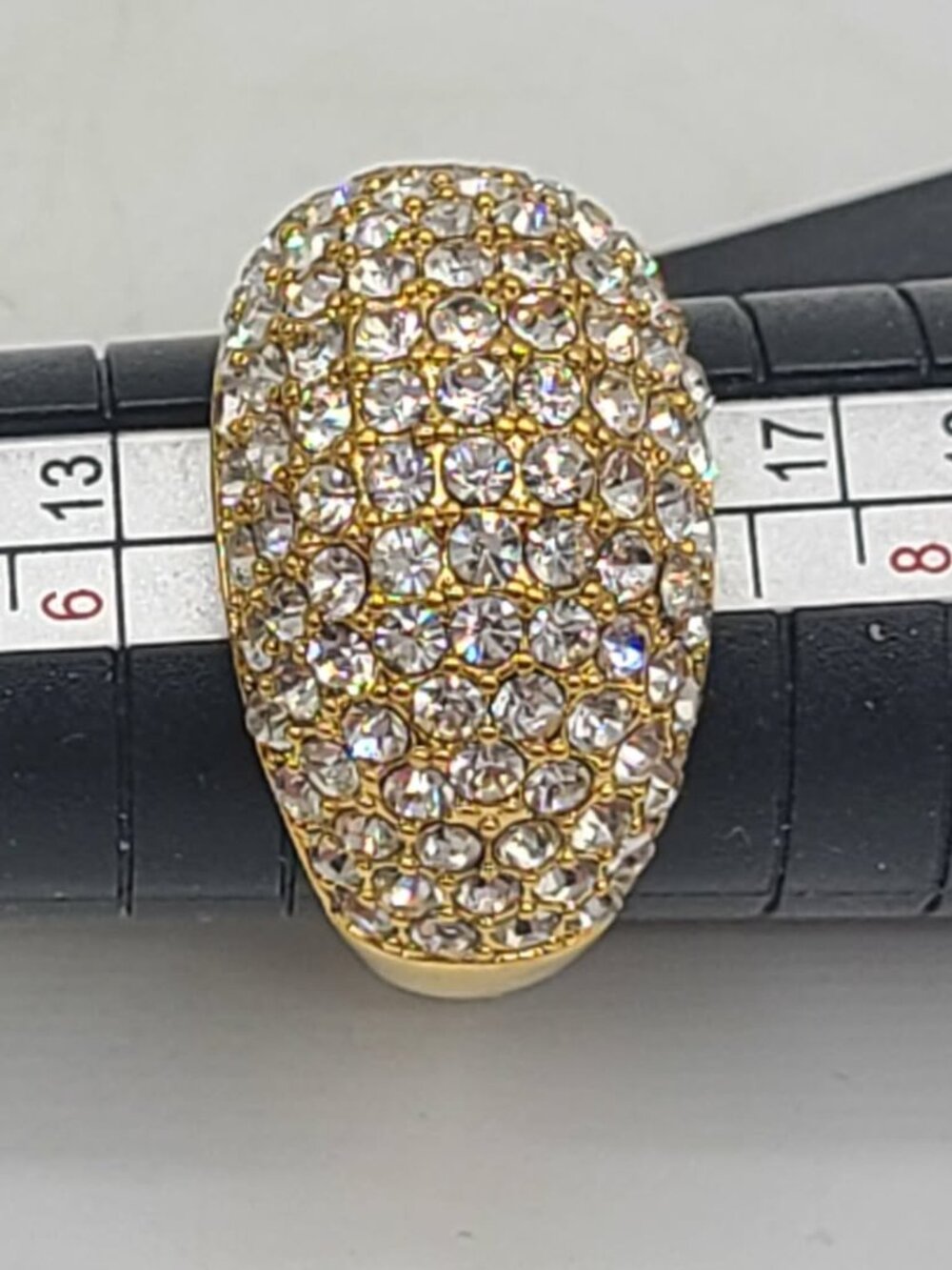 J Crew Pave Crystal Dome Ring size 7 NWT